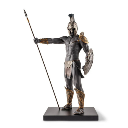 SPARTAN HOPLITE BLACK WARRIOR SCULPTURE by Ernest Massuet