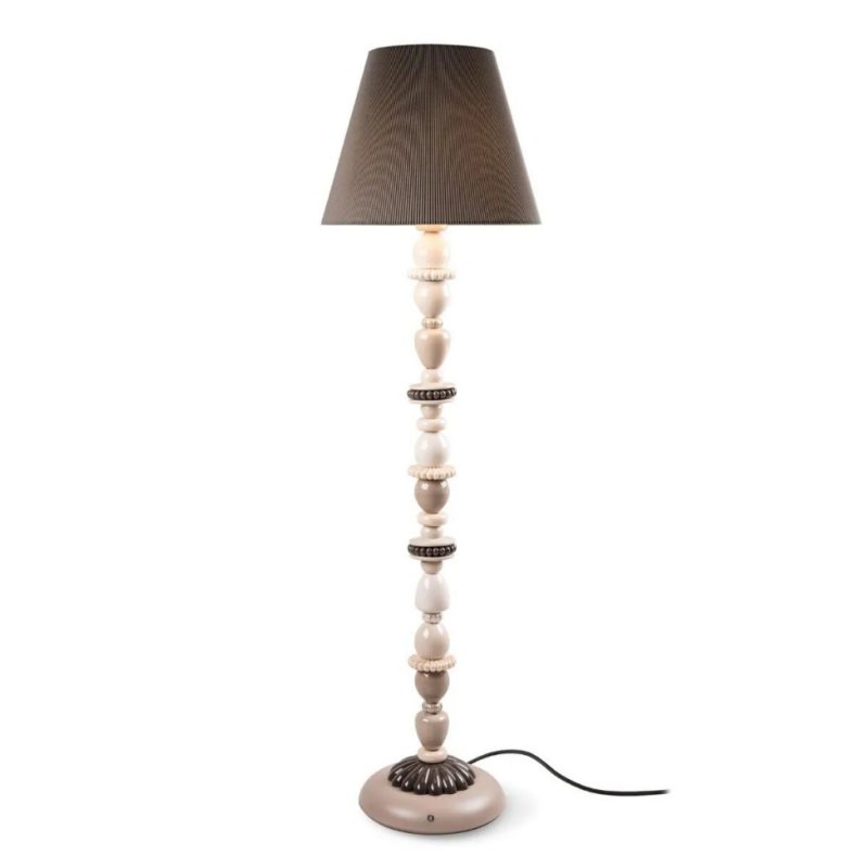 FIREFLY FLOOR LAMP with soft pastel tones and gold luster details, handcrafted in Spain by Lladró artisans