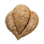 ANGUILLA WOOD BEADED WALL SCONCE IN CAMEL