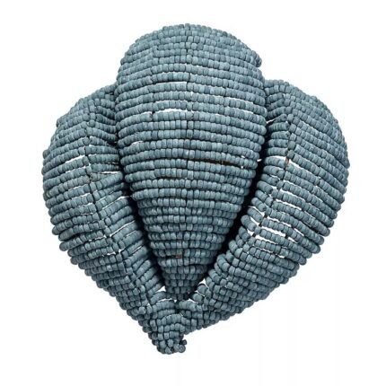 ANGUILLA WOOD BEADED WALL SCONCE IN BLUE