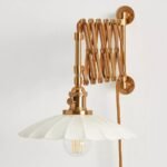 GRETA SCALLOPED ACCORDION SCONCE WALL LIGHT IN BRASS