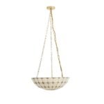 LILA CAPIZ UPLIT PENDANT GREY