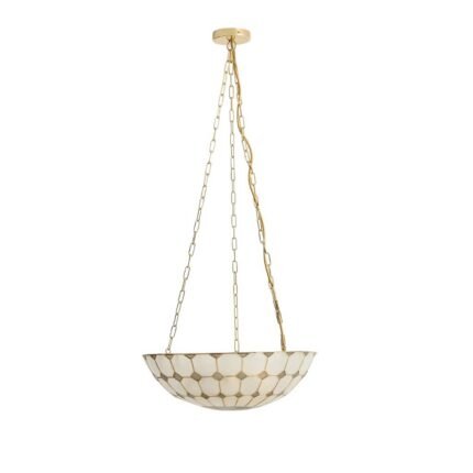 LILA CAPIZ UPLIT PENDANT GREY