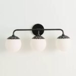 PAIGE TRIPLE BATH VANITY SCONCE WALL LIGHT IN BLACK