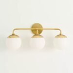 PAIGE TRIPLE BATH VANITY SCONCE WALL LIGHT IN BRASS