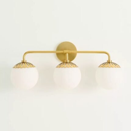 PAIGE TRIPLE BATH VANITY SCONCE WALL LIGHT IN BRASS