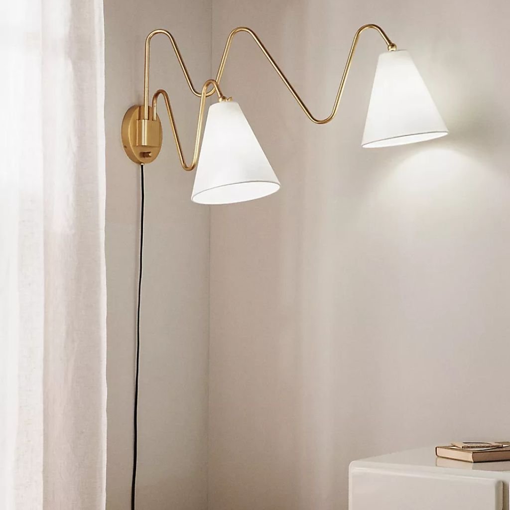 ONDA IRON DOUBLE PLUG-IN SCONCE WALL LIGHT ONDA IRON DOUBLE PLUG-IN SCONCE WALL LIGHT