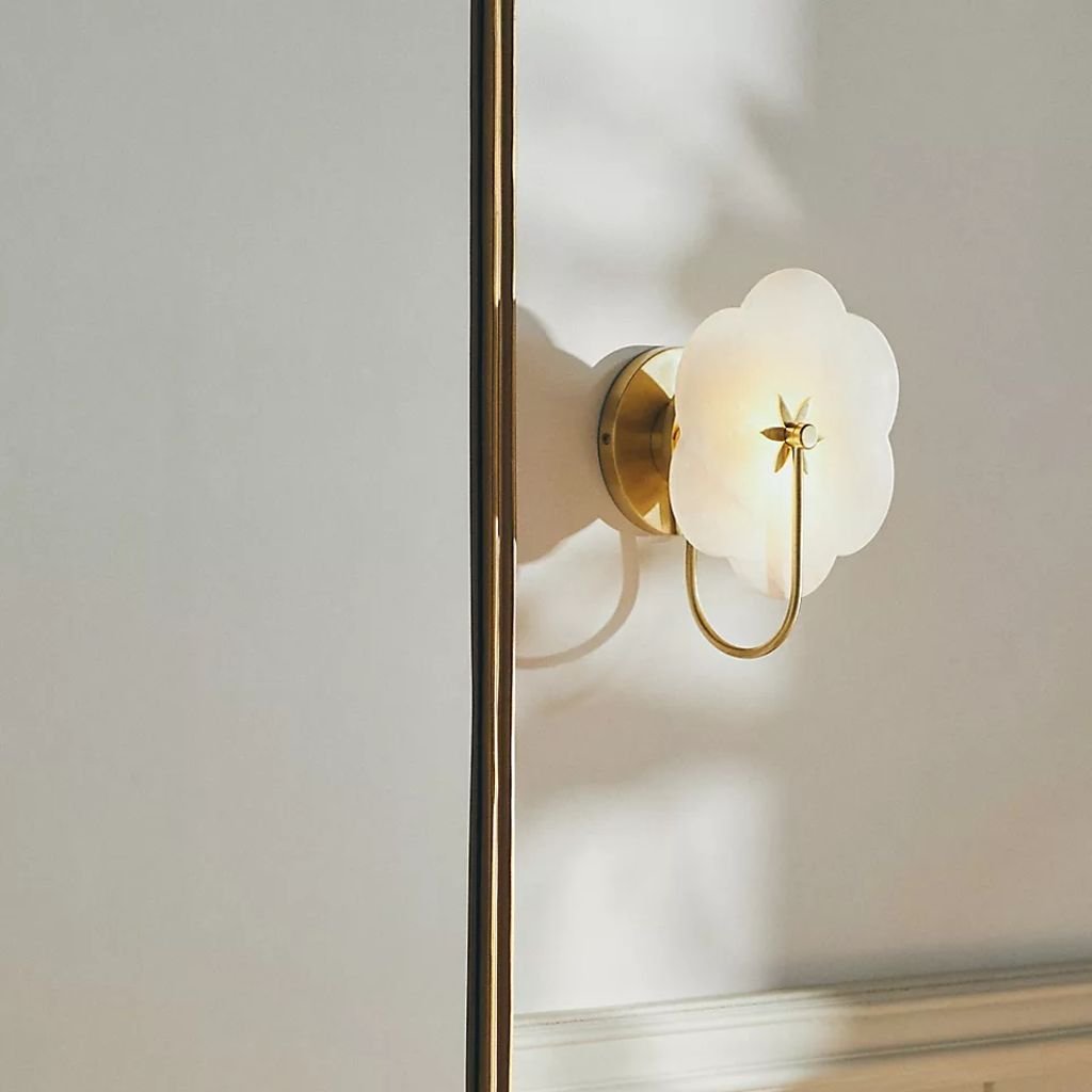 LEELA FLOWER ALABASTER BATH SCONCE WALL LIGHT LEELA FLOWER ALABASTER BATH SCONCE WALL LIGHT