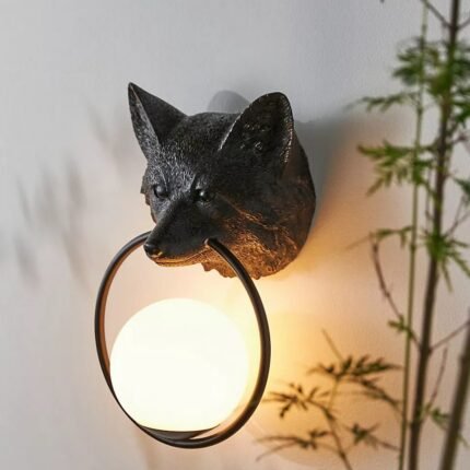 WOODLAND FOX GLOBE OUTDOOR SCONCE WALL LIGHT
