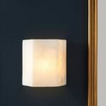 BOREALIS ALABASTER HEXAGON SCONCE WALL LIGHT