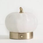 PUMPKIN ALABASTER RECHARGEABLE CORDLESS TABLE LAMP
