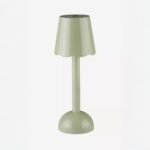 ADDISON ROSS SCALLOP LED LACQUERED CORDLESS RECHARGEABLE TABLE LAMP LIGHT GREEN