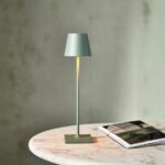 POLDINA PRO MICRO CORDLESS RECHARGEABLE LED TABLE LAMP SAGE