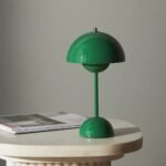 FLOWERPOT V9 CORDLESS RECHARGEABLE LED TABLE LAMP GREEN