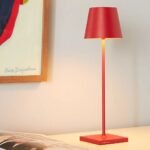 POLDINA PRO CORDLESS RECHARGEABLE LED TABLE LAMP RED