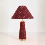 LULU PRINTED FABRIC UPHOLSTERED EMPIRE TABLE LAMP PINK