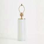 SCALLOPED GLASS LAMP BASE WHITE