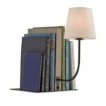 OLDKNOW POLISHED STONE BOOKCASE LAMP