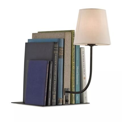 OLDKNOW POLISHED STONE BOOKCASE LAMP