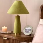 LULU LINEN TABLE LAMP GREEN