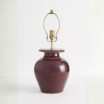 BURGUNDY JUG CERAMIC TABLE LAMP BASE