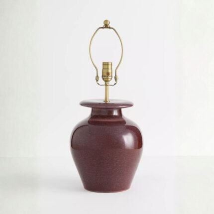 BURGUNDY JUG CERAMIC TABLE LAMP BASE
