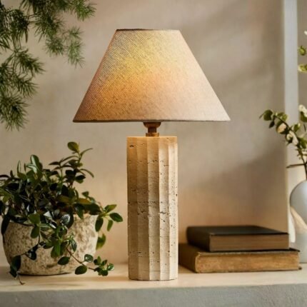 TRAVERTINE TABLE LAMP