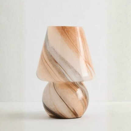 LEFKADA SWIRLED GLASS TABLE LAMP