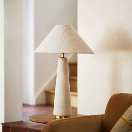 LULU LINEN EMPIRE BUFFET TABLE LAMP