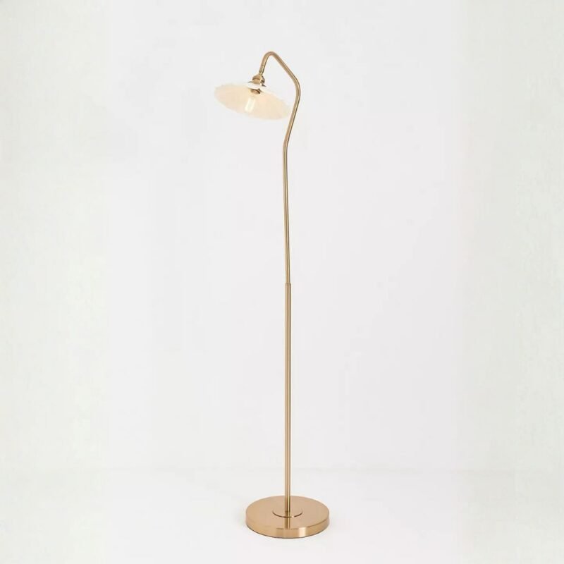 GRETA SCALLOPED METAL READING FLOOR LAMP TOFU