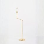 ARTICULATING ANTIQUE BRASS FLOOR LAMP BASE