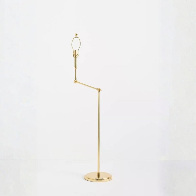 ARTICULATING ANTIQUE BRASS FLOOR LAMP BASE