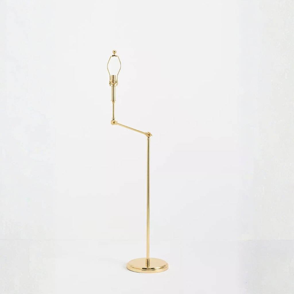 ARTICULATING ANTIQUE BRASS FLOOR LAMP BASE ARTICULATING ANTIQUE BRASS FLOOR LAMP BASE