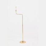 WAVE CURVED ANTIQUE BRASS FLOOR LAMP BASE