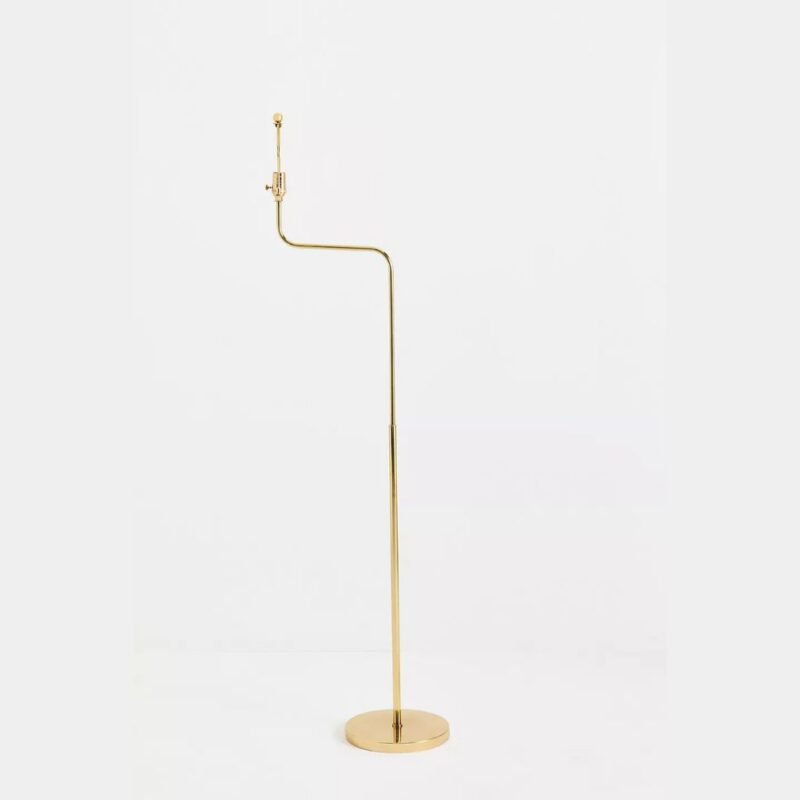 WAVE CURVED ANTIQUE BRASS FLOOR LAMP BASE