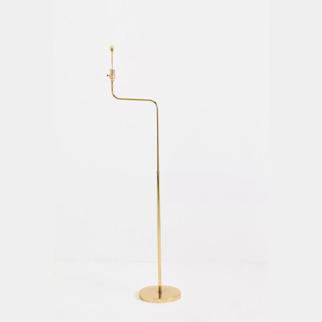 WAVE CURVED ANTIQUE BRASS FLOOR LAMP BASE WAVE CURVED ANTIQUE BRASS FLOOR LAMP BASE