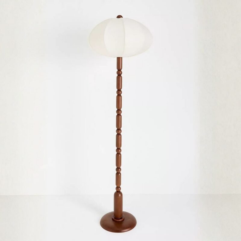 DUMPLING WOOD FLOOR LAMP RAW SILK