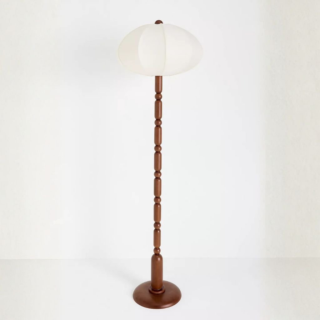 DUMPLING WOOD FLOOR LAMP RAW SILK DUMPLING WOOD FLOOR LAMP RAW SILK
