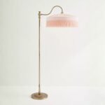 SINCLAIR TASSEL FRINGED VELVET FLOOR LAMP PINK