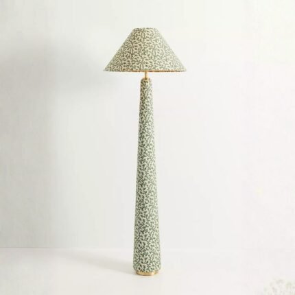 LULU PRINTED FABRIC UPHOLSTERED EMPIRE FLOOR LAMP IRENA