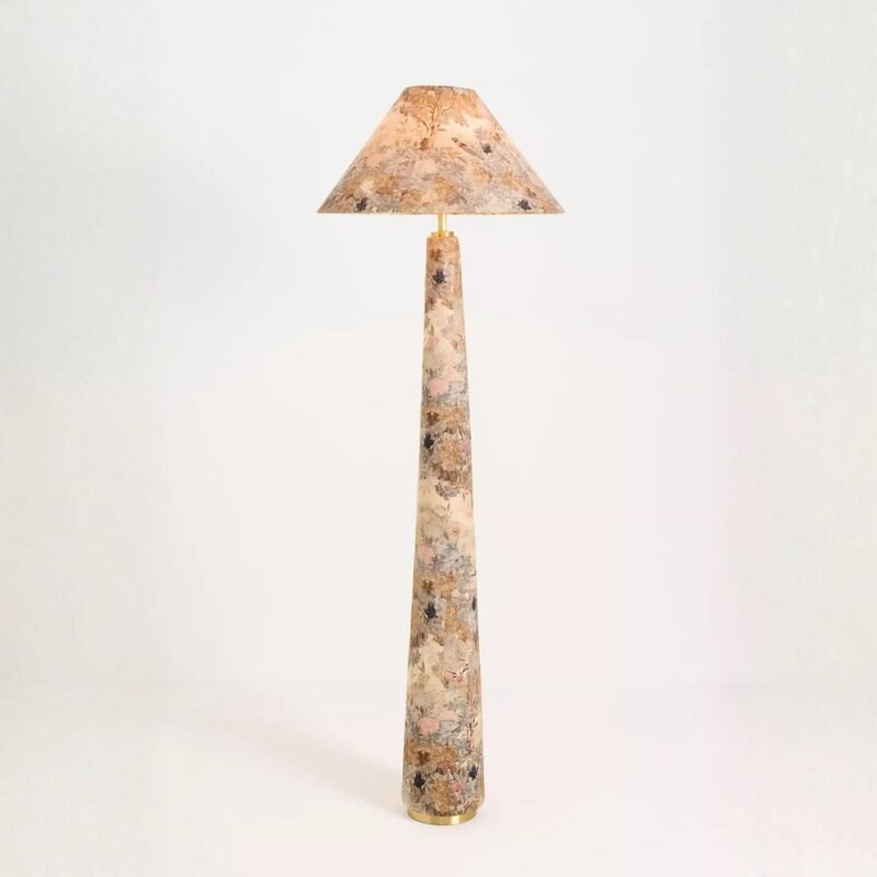 LULU PRINTED FABRIC UPHOLSTERED EMPIRE FLOOR LAMP FRANCOIS