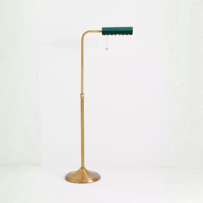 SIMONE SCALLOPED READING FLOOR LAMP DARK GREEN