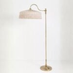 SINCLAIR TASSEL-FRINGED LINEN FLOOR LAMP CREAM