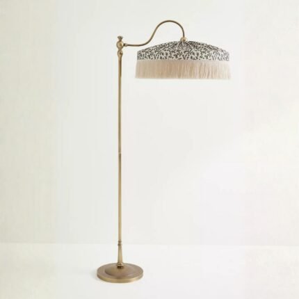 SINCLAIR TASSEL FRINGED LINEN FLOOR LAMP IRENA