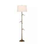 PIAF NATURE INSPIRED TAPERED LINEN SHADE FLOOR LAMP