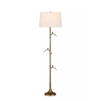 PIAF NATURE INSPIRED TAPERED LINEN SHADE FLOOR LAMP