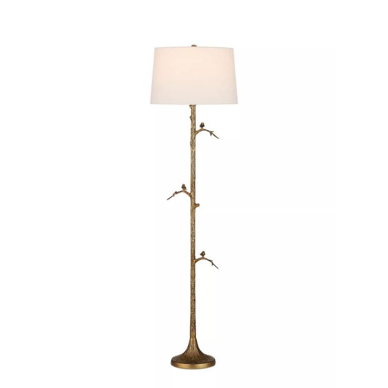 PIAF NATURE INSPIRED TAPERED LINEN SHADE FLOOR LAMP