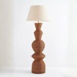 JEMBER RATTAN GEOMETRIC FLOOR LAMP