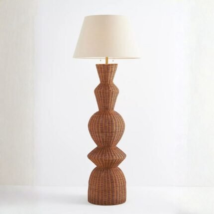 JEMBER RATTAN GEOMETRIC FLOOR LAMP