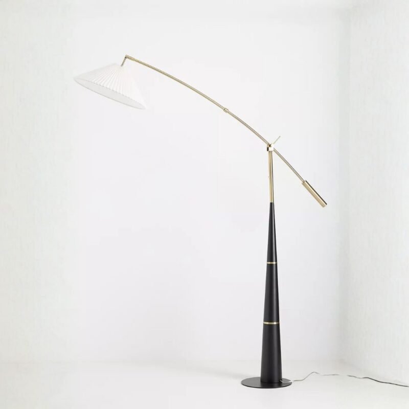 LEROY PLEATED ARC FLOOR LAMP